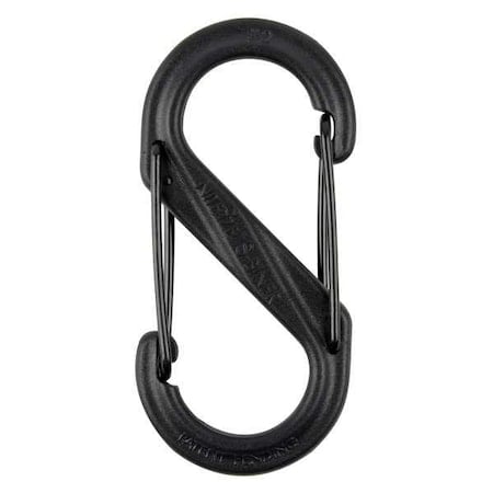 Carabiner Clip, 2 In., Plastic, Black MPN:SBP2-03-01BG