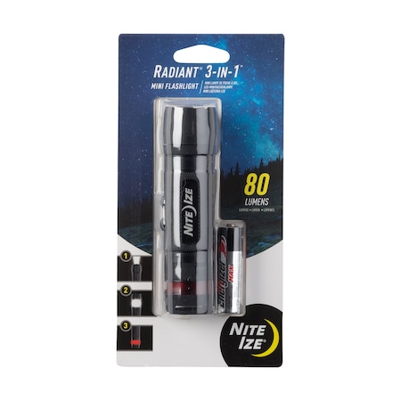 LED Mini Flashlight, Black MPN:NL1B-01-R7