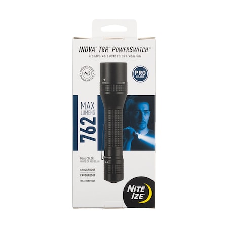 Recharge Dual Color Flashlight MPN:T8RA-01-R8