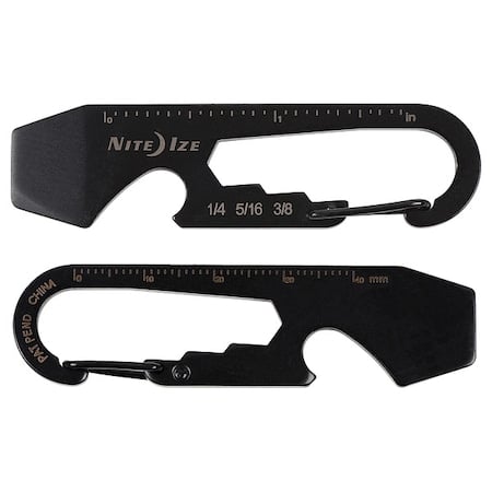 Carabiner Key Clip, Black, Multitool Key Holder, matte MPN:KMT-01-R3