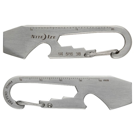 Carabiner Key Clip, Silver, Multitool Key Holder, Silver Texture MPN:KMT-11-R3