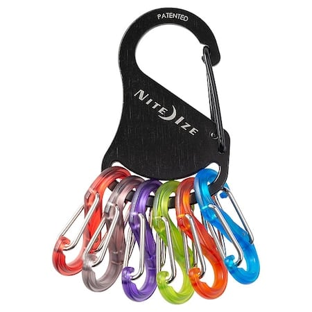 Key Rack, Black, Stainless Steel Carabiner, S-Biner MPN:KRK2-01-R6