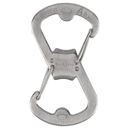 S-Biner Key Clip, Silver, Stainless Steel, Key Holder, Silver Texture MPN:SBO-03-11