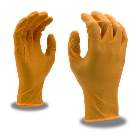 Disposable Gloves, Nitri-Cor Diamond, Nitrile, 6 mil, Orange, M, 1000 PK MPN:4087M