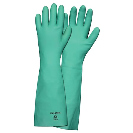 Disposable Gloves, Nitrile, Powder-Free, 2XL, 1000 PK, Green MPN:60035GXXL