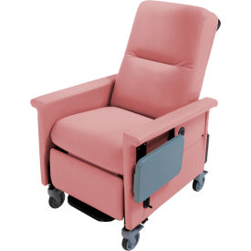 NK Medical Recliner with Swing Arms and Infinite Recline Push Bar & Side Table Tea Rose RC301-S-I-TEA ROSE