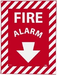 Fire Alarm, Pressure Sensitive Vinyl Fire Sign MPN:GL11P