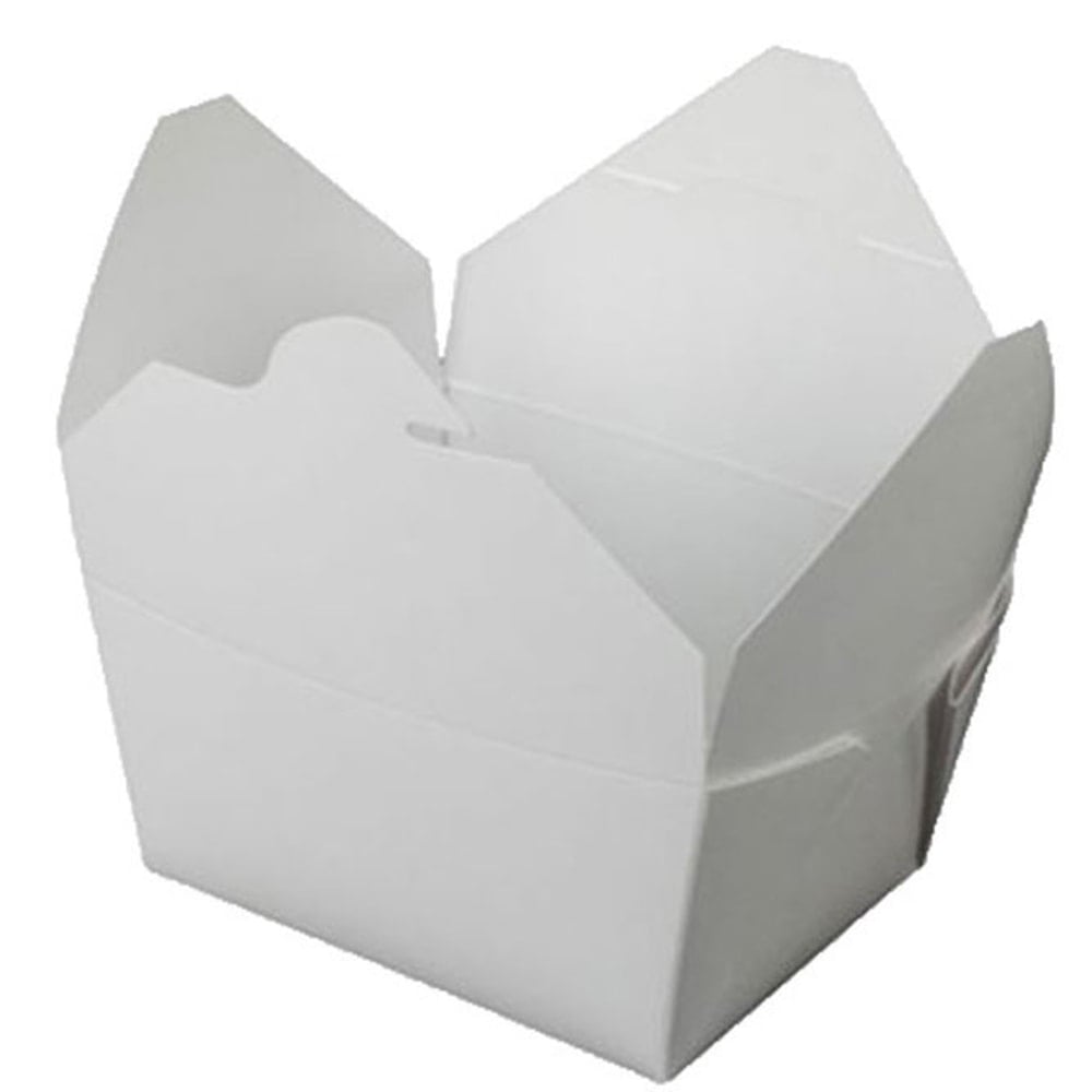 Biopak Food Containers, 4in x 4in x 2in, White, Case Of 450 MPN:01BPWHITEM