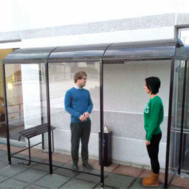 No Butts 3 Sided Smoking Shelter NBS0820BW - Back To Wall - 17'2