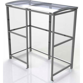 No Butts 4-Sided Smoking Shelter SR1551-F-BLK - Freestanding - 7'W x 3'6