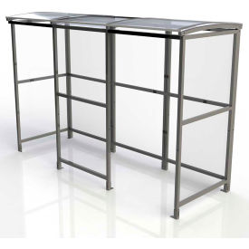 No Butts 4-Sided Smoking Shelter SR1552-F-BLK - Freestanding - 10'4