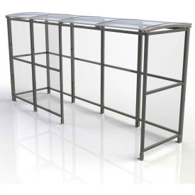 No Butts 4-Sided Smoking Shelter SR1553-F-BLK - Freestanding - 13'9