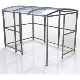No Butts 4-Sided Smoking Shelter SR1555-F-BLK - Freestanding - 10'4