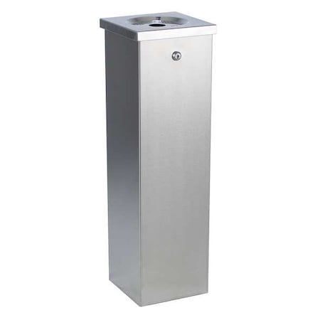 Cigarette Receptacle, Silver, 1.75 gal MPN:FLT01