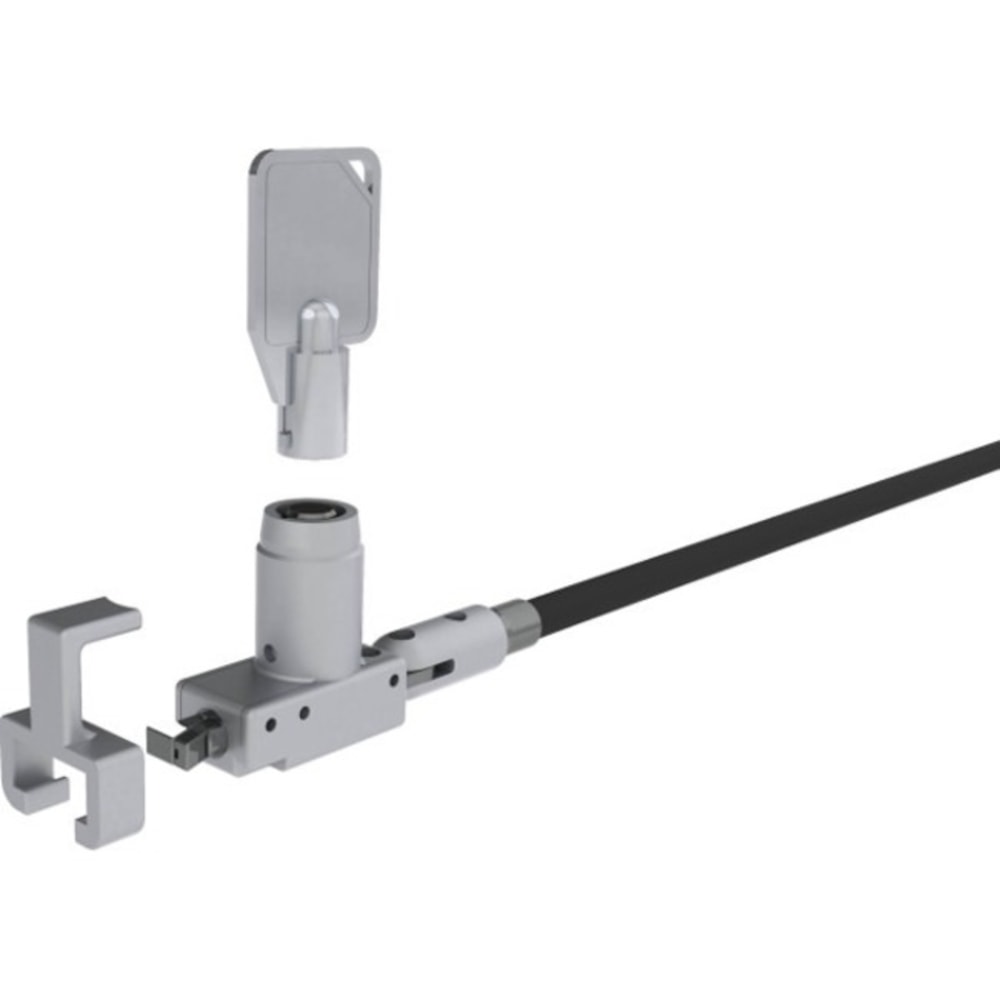 Noble TZ04T Compact Wedge Lock with Barrel Key - Notebook locking kit - silver - for P/N: DT-DL3100CB2IN1-BLK_V3, DT-DL3100CBCS-BLK_V3.3, DT-DL3300 MPN:TZ04T