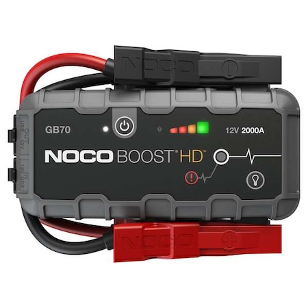 Portable Power Pack, Boosting, For 12 V DC Battery Volt, 100 A at 12V, USB, Plastic, GB70 MPN:GB70