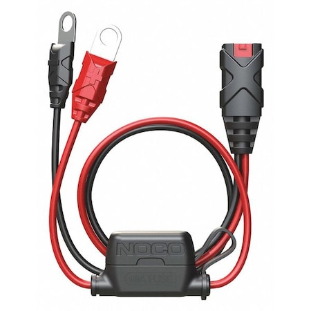 Eyelet Terminal Connector, 7.2A, Black/Red MPN:GC002