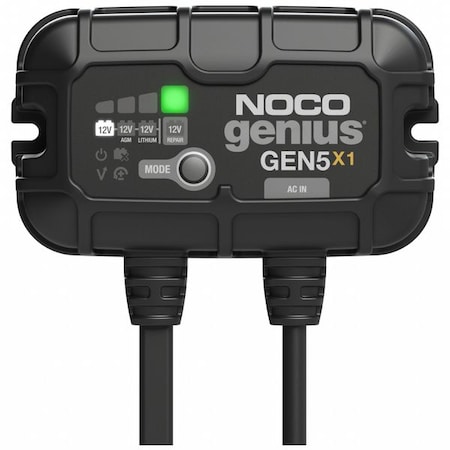 Battery Charger, 5 A Input, 6 ft L Cable MPN:GEN5X1
