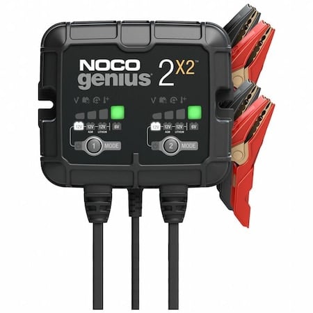 Battery Charger, 4 A Input, 6.2 ft L Cable MPN:GENIUS2X2