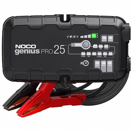 Battery Charger, 25 A Input, 6 ft L Cable MPN:GENIUSPRO25