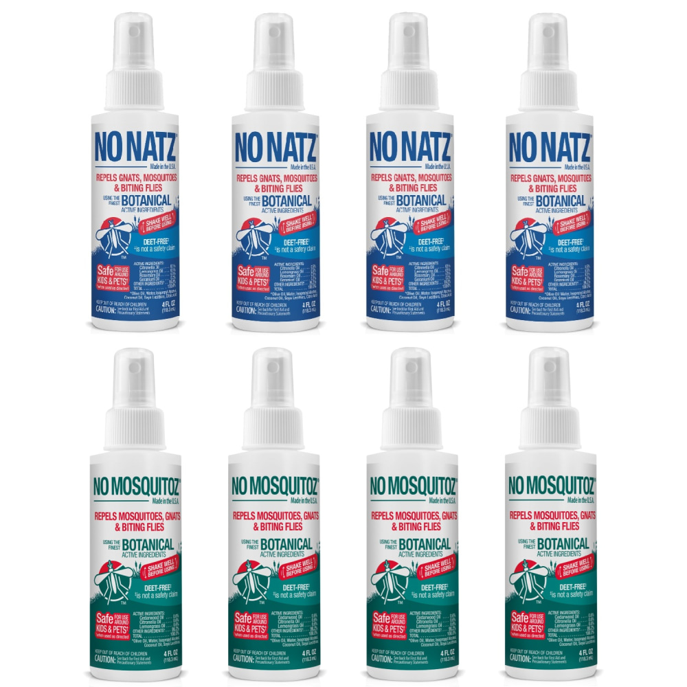 No Natz and No Mosquitoz Botanical Insect Repellent, DEET-Free, 4 Oz Spray Bottle, 4-Pack MPN:9175AB95-4Z4-OD