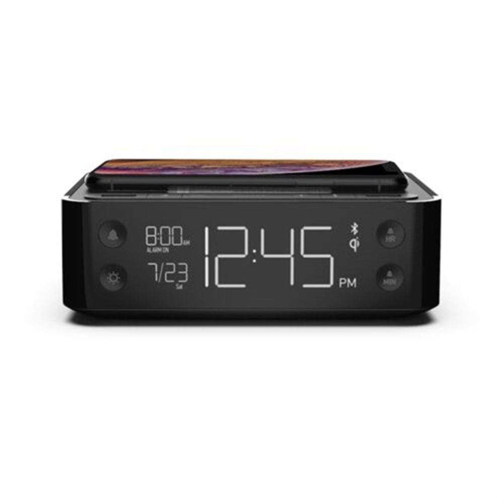 Nonstop Station A Alarm Clock, 2inH x 6-5/16inW x 4-1/2inD, Black MPN:NSA3-BK
