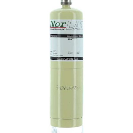 Calibration Gas, Nitrogen, 34 L, 600 Connection, 500 psi Max. Pressure MPN:H1066