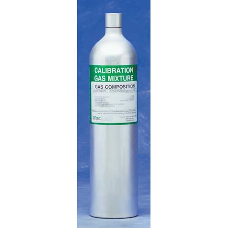 Calibration Gas, Carbon Monoxide, Hydrogen Sulfide, Methane, Oxygen, 29 L, C-10 Connection MPN:NLB F105325PM57 (29 liter)