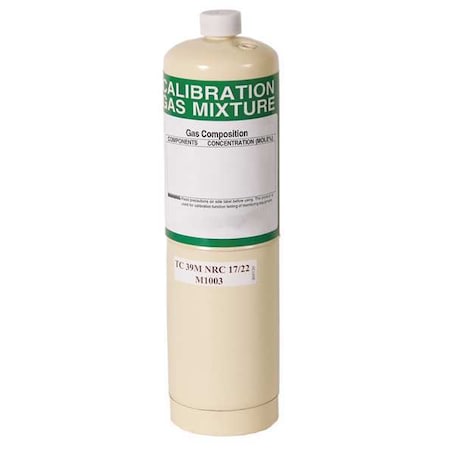 Calibration Gas, Air, Carbon Monoxide, 17 L, 600 Connection, +/-5% Accuracy, 240 psi Max. Pressure MPN:P101610PA