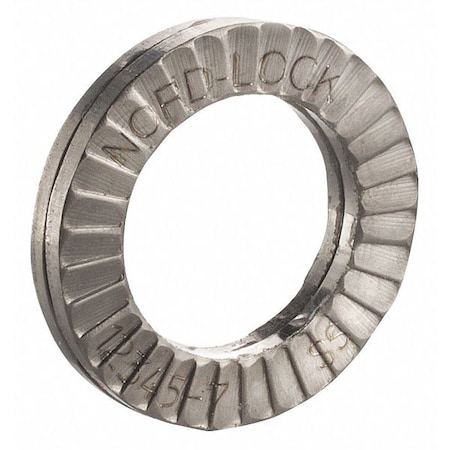 Wedge Lock Washer, For Screw Size #6 316 Stainless Steel, Plain Finish, 200 PK MPN:1070