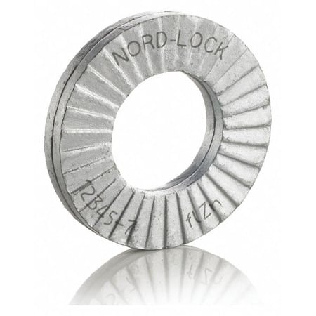 Wedge Lock Washer, For Screw Size #6 Steel, Advanced Corrosion Resistance Finish, 20 PK MPN:1514