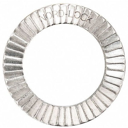 Wedge Lock Washer, For Screw Size #10 Steel, Plain Finish, 10 PK MPN:1565