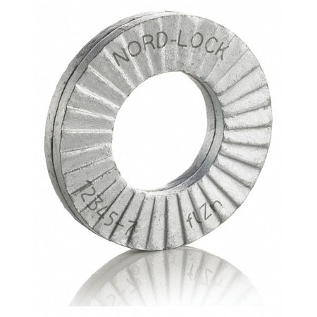 Wedge Lock Washer, For Screw Size 3/8 in Steel, Advanced Corrosion Resistance Finish, 200 PK MPN:2145