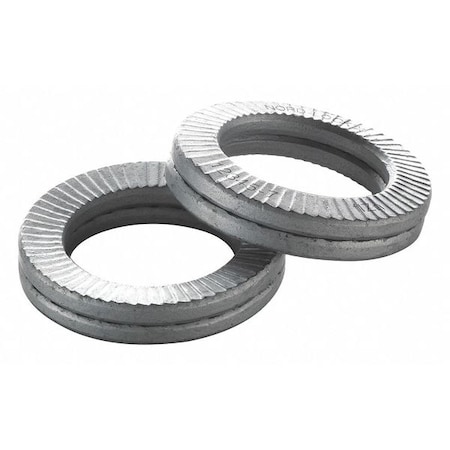 Wedge Lock Washer, For Screw Size 16 mm Steel, Zinc Plated Finish, 100 PK MPN:2378