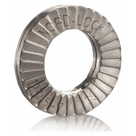 Wedge Lock Washer, For Screw Size 5/8 in 316 Stainless Steel, Plain Finish, 100 PK MPN:2712