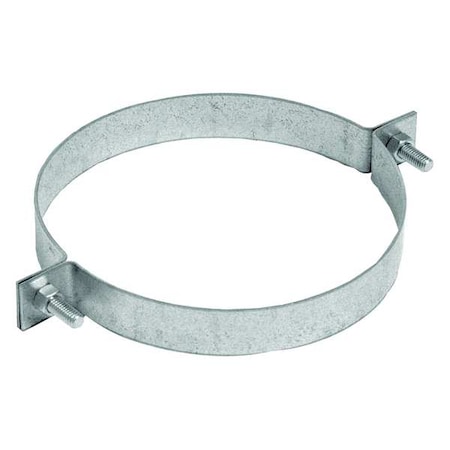 Pipe Hanger, 7 in Duct Dia, Galvanized Steel, 14 GA, 7 in W x 9