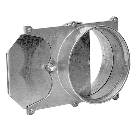 Round Blast Gate, Cast Aluminum, 20 GA, 18 in W, 11 1/4 in L, 28-1/2