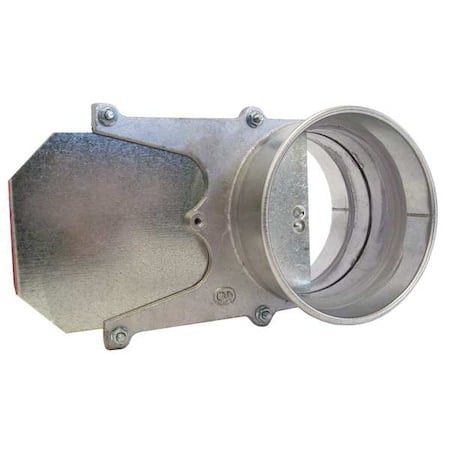 Round Blast Gate, Cast Aluminum, 20 GA, 13 1/2 in W, 5 1/4 in L, 16-1/4