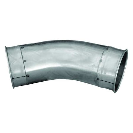 Round 90 Degree Elbow, 8 in Duct Dia, 304 Stainless Steel, 14 ga GA, 18 in W, 18