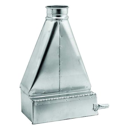 Round Duct Floor Sweep, 6 in Duct Dia, Galvanized Steel, 20 ga GA, 12 in W, 18