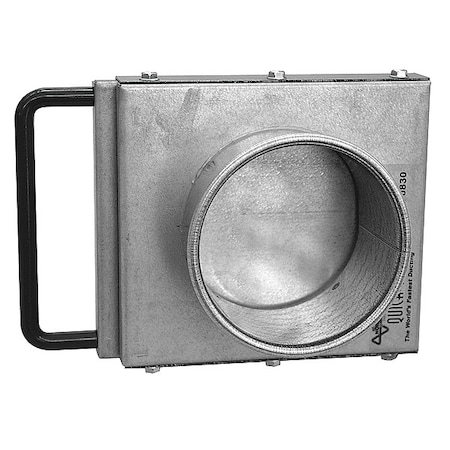 Round Blast Gate, Galvanized Steel, 20 GA, 18 in W, 5 in L, 28-1/2