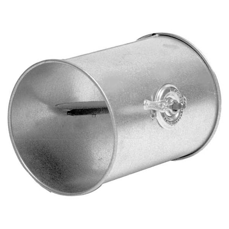 Round Butterfly Dampers, 10 in Duct Dia, Galvanized Steel, 22 ga GA, 10