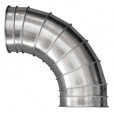 Round 45 Degree Elbow, 8 in Duct Dia, 304 Stainless Steel, 22 ga GA, 12 3/4 in W, 15-1/4