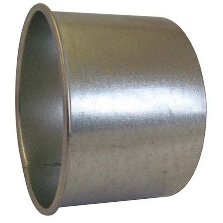 Round Machine Adapter, 4 in Duct Dia, Galvanized Steel, 22 ga GA, 4