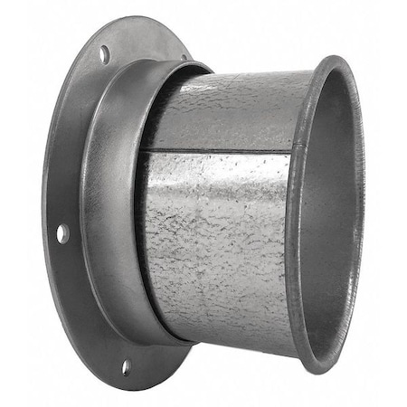 Round Angle Flange Adapter, 5 in Duct Dia, Galvanized Steel, 22 ga GA, 7 1/4 in W, 3-1/2
