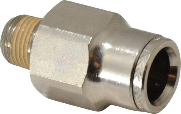 Push-To-Connect Tube to Male & Tube to Male NPT Tube Fitting: Pneumatic Male Adapter, 1/8
