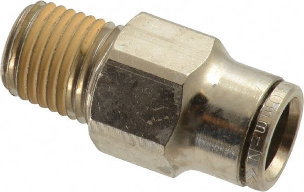 Push-To-Connect Tube to Male & Tube to Male NPT Tube Fitting: Pneumatic Male Adapter, 1/4