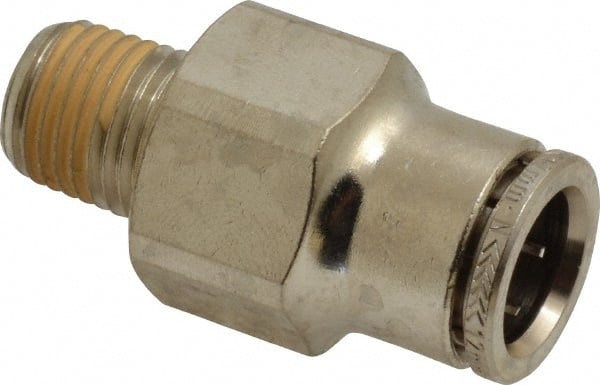 Push-To-Connect Tube to Male & Tube to Male NPT Tube Fitting: Pneumatic Male Adapter, 1/4