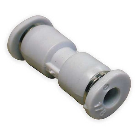 Straight Union, 5/32 in Tube Size, Polybutylene, White, 10 PK MPN:M00200400