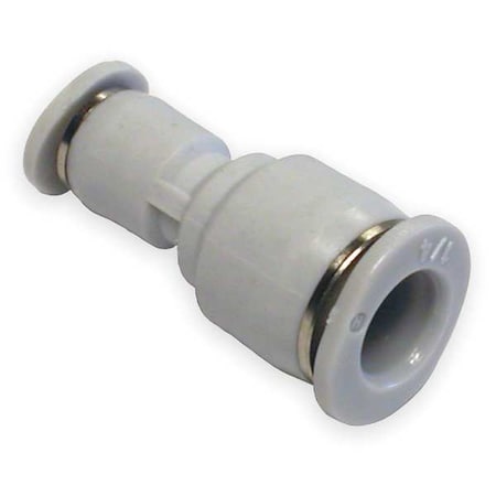 Reducing Straight Union, 1/4 in x 5/32 in Tube Size, Polybutylene, White, 10 PK MPN:M00200604